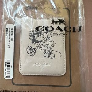 BRAND NEW: Mickey X Coach phone wallet!